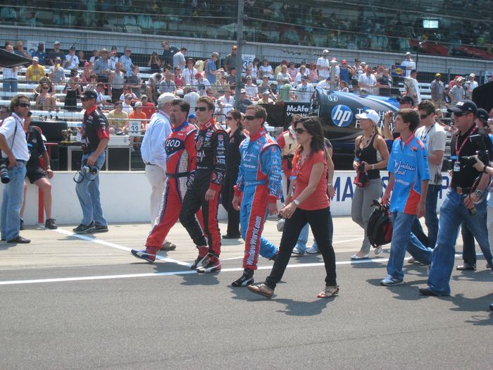 John, Michael and Marco Andretti at the 2010 Indy 500 — with Joseph Heilner of CatalysCo