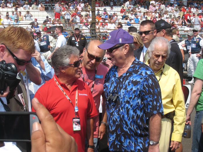 Mario Andretti and Jack Nicholson at the Indy 500 — with Joseph Heilner of CatalysCo
