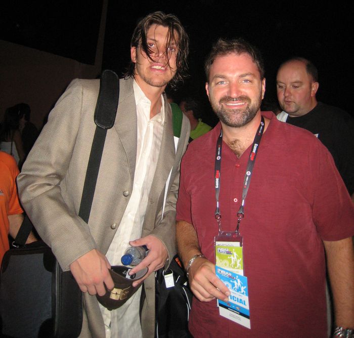 Mike Miller of the Grizzlies with Joseph Heilner in Madrid, Spain — with Joseph Heilner of CatalysCo